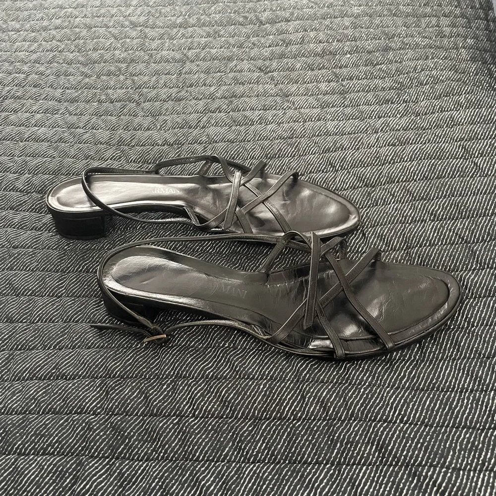 Giorgio Armani Black Strappy Sandals - Picture 8 of 12